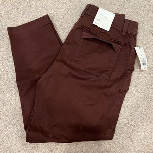 Brown High Rise Slim Hip & Thigh Pants